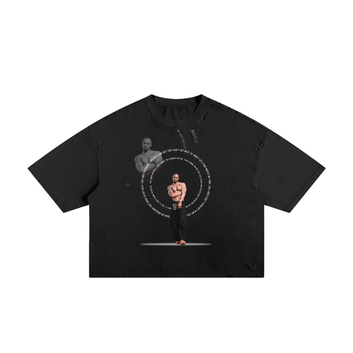 Yeah I Know Lyric Boxy Tee (Black)
