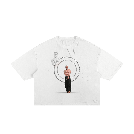 Yeah I Know Lyric Boxy Tee (White)